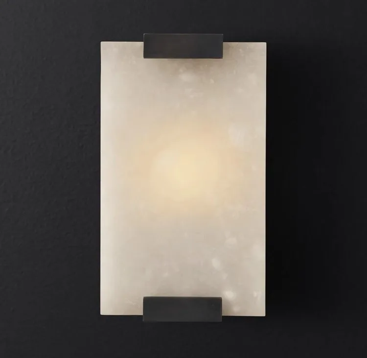 Hotel brass color Marble wall lamp Decorate wall sconce bedroom led wall light