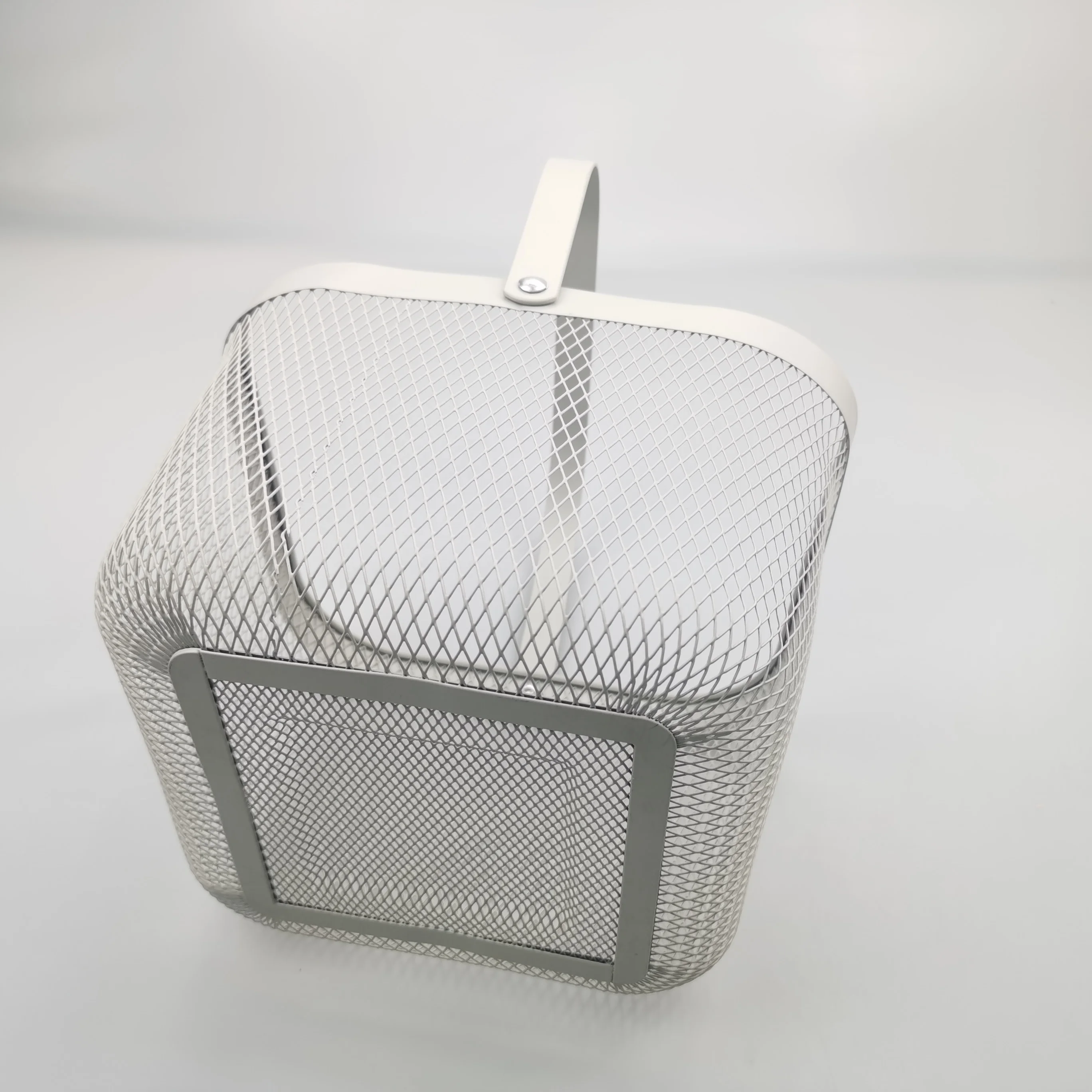 Mesh Steel Storage Organizer Basket with hanging Handle, Metal Wire Hanging Kitchen Baskets