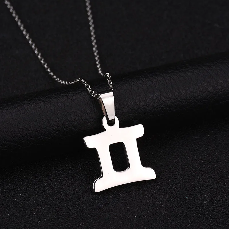 
Hot sales Stainless steel 12 Zodiac symbol necklace jewelry for women 