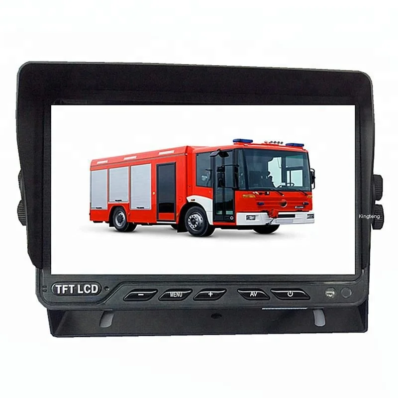 7 inch 1080P AHD 4CH video input car rearview monitor for ladder truck watering truck bus (1600657350642)