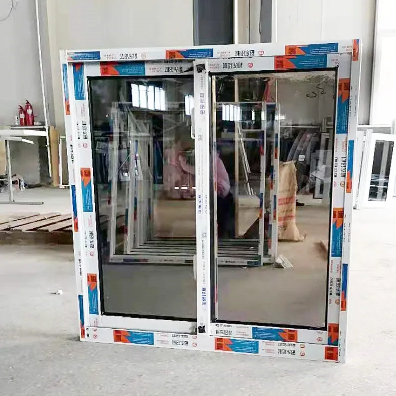 New arrival soundproof bronze color exterior aluminium window with reflective tinted glass