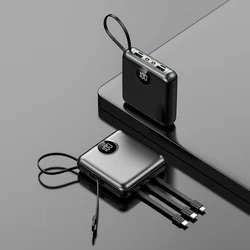 Top Selling 2022 custom logo External Battery USB Power Station 10000mAh 2A Portable Mobile Phone Charger with cable Power Banks