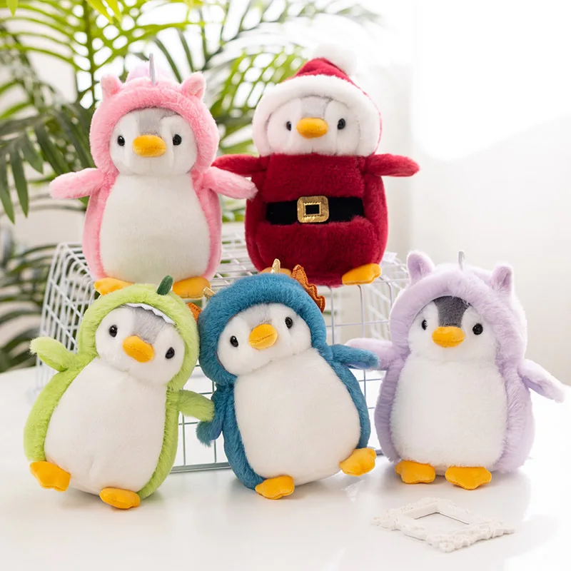 Plush Penguin Stuffed Animals in Unicorn Costume Cuddly Penguins Plushies Toy Gifts for Kids Girl Boy Toddler M3556