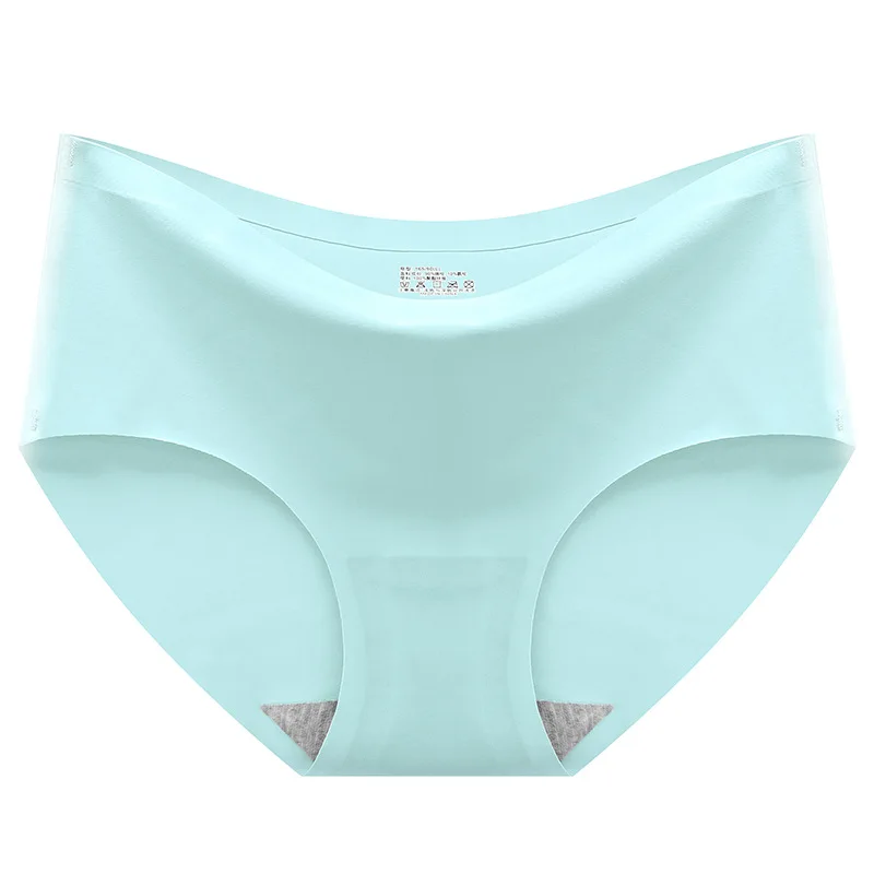 ladies one piece seamless mid waist underwear panties ladies panty woman soft seamless brief ice silk underwear