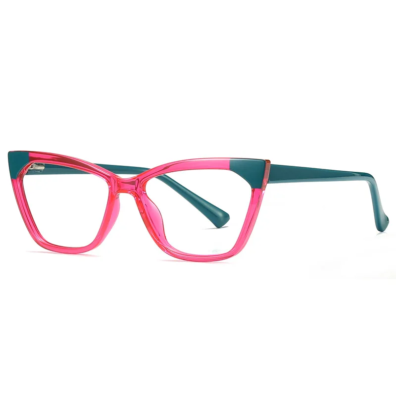 
New product 2021 street fashion design cat eye optic frame glasses for computer glasses anti ray blue light blocking glasses 