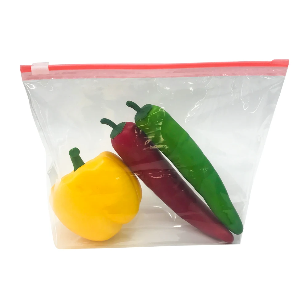 Пищевой биоразлагаемый экологически чистый полиэтиленовый пакет YURUI на заказ замороженная молния морозильная камера самозакрывающийся застежке-молнии для холодильника