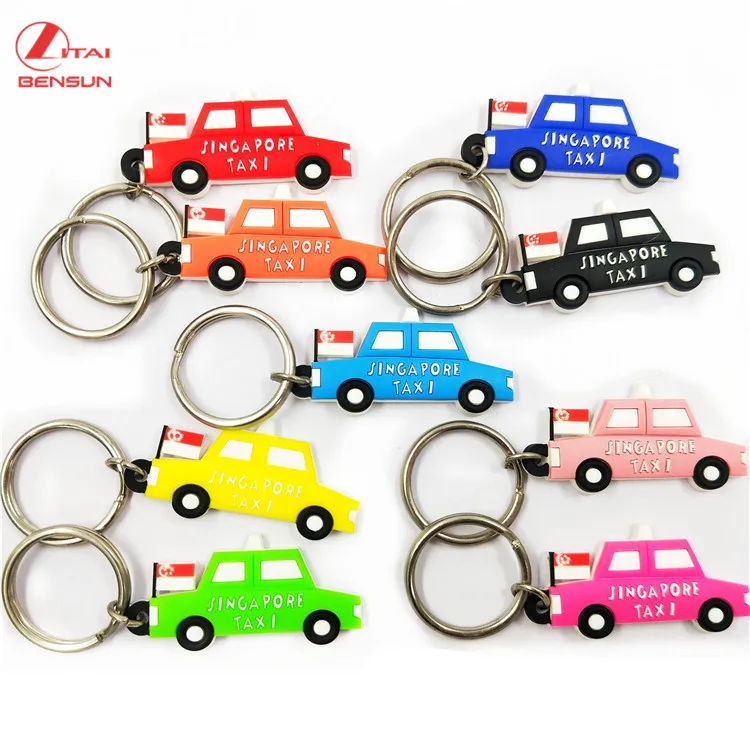 Promotion Personalized Soft Rubber PVC Key Chains Keyring 2D/3D Custom Cute Car Plastic Keychains