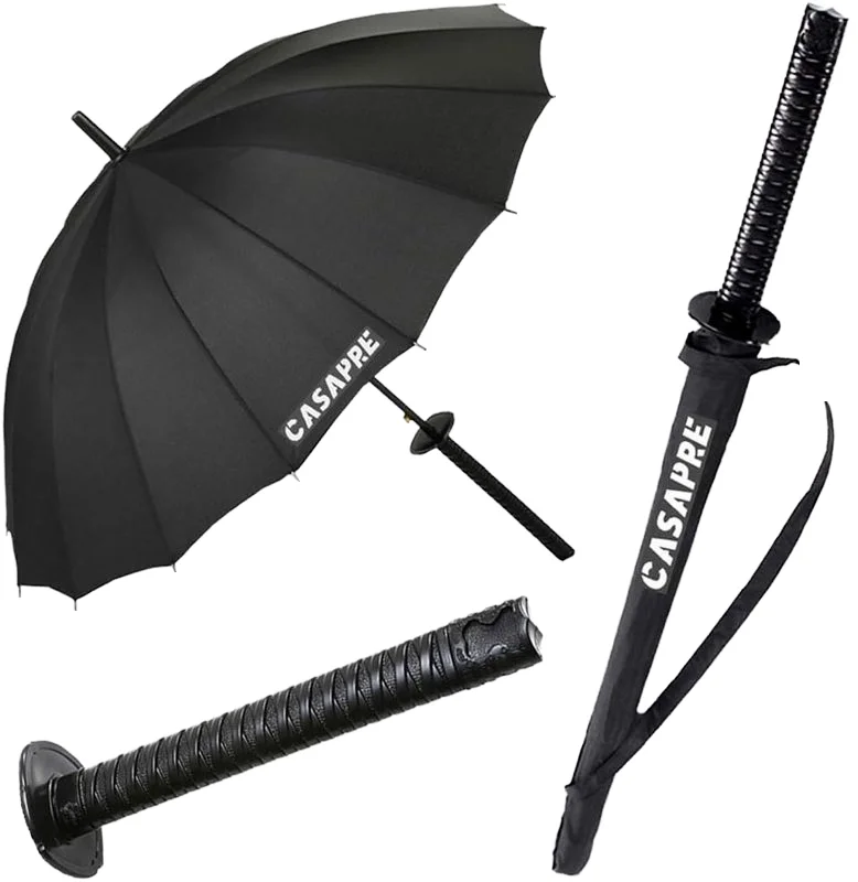 Straight Fancy Design Japanese Samurai Katana Small Sword Umbrella with Metal frame for promotion