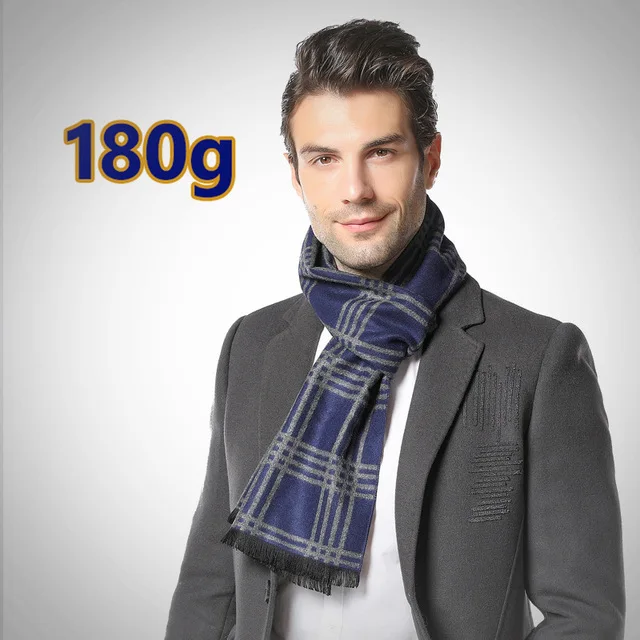 Men plaid new winter autumn winter imitate cashmere manufacturers custom wholesale warm Korean jacquard scarf