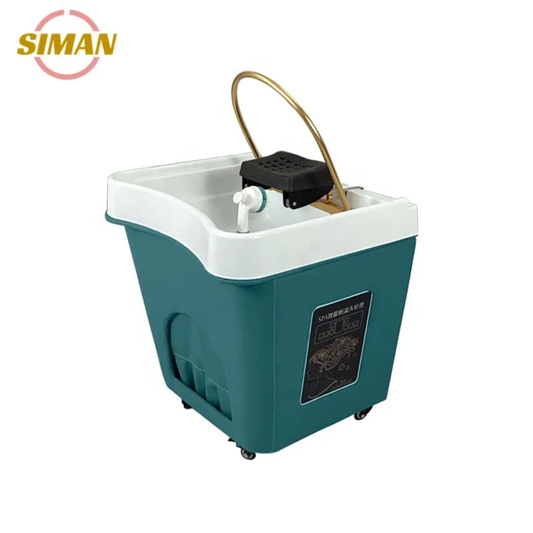 Siman portable shampoo bowl with water tank no plumbing with steamer high quality hot sale factory price head spa beauty salon