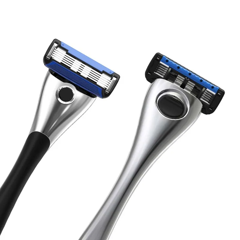 Professional High Quality Long Handle Custom Biodegradable Razor Male Razor 5 Blade Bikini Metal Handle Ceramic Coating