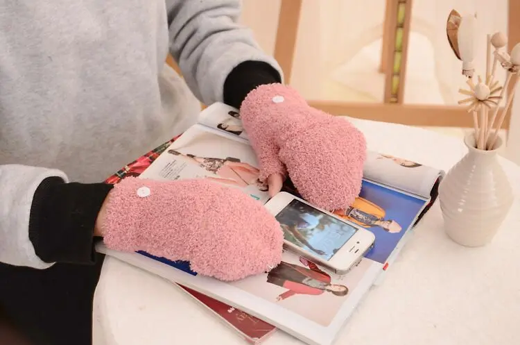 Girls Women Ladies Hand Wrist Warmer Winter Fingerless Gloves Mitten Glove For Women Elegant Warm female gloves Guantes NA151