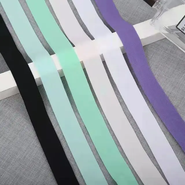 Manufacturers Custom High-quality Nylon Colored Underwear Elastic Edging Strips Seamless Vest Fold Nylon Edging Elastic Band