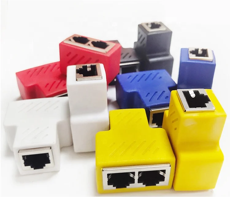 Y форма от 1 до 2 гнездовой разъем RJ45 разъем Ethernet Lan сетевой адаптер RJ45 Сплиттер