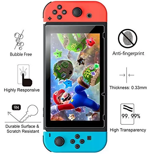 Anti Shock Game Player Protective Film For Nintendo Switch Tempered Glass Screen Protector For Nintendo Switch Lite