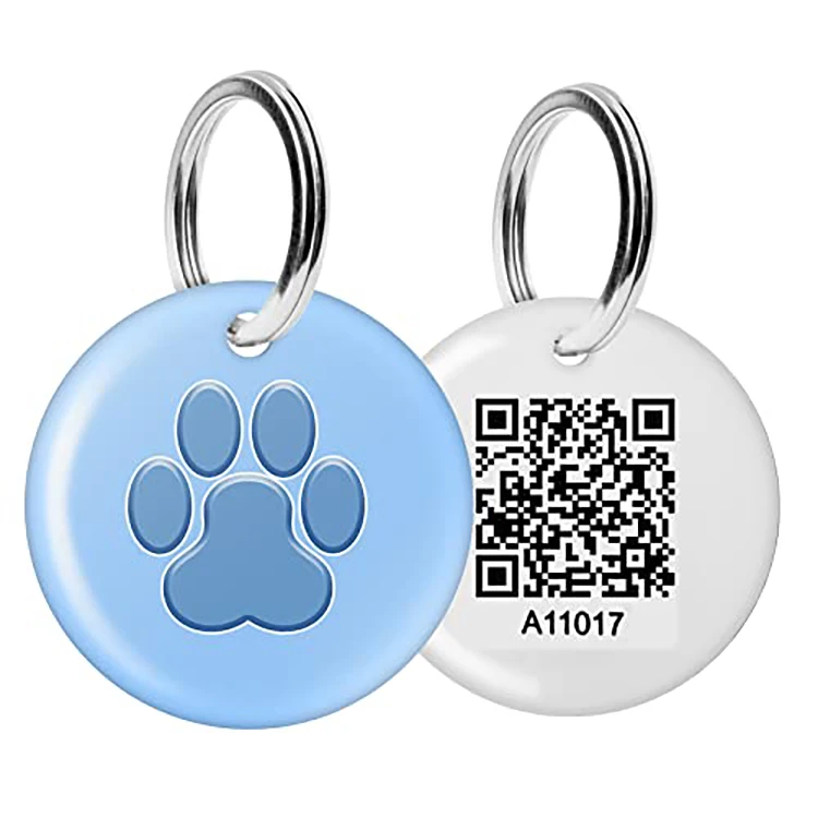 Pet  2D QR Code Scannable Pet ID Tag Stainless Steel QR Code Pet ID Tags Dog Tags