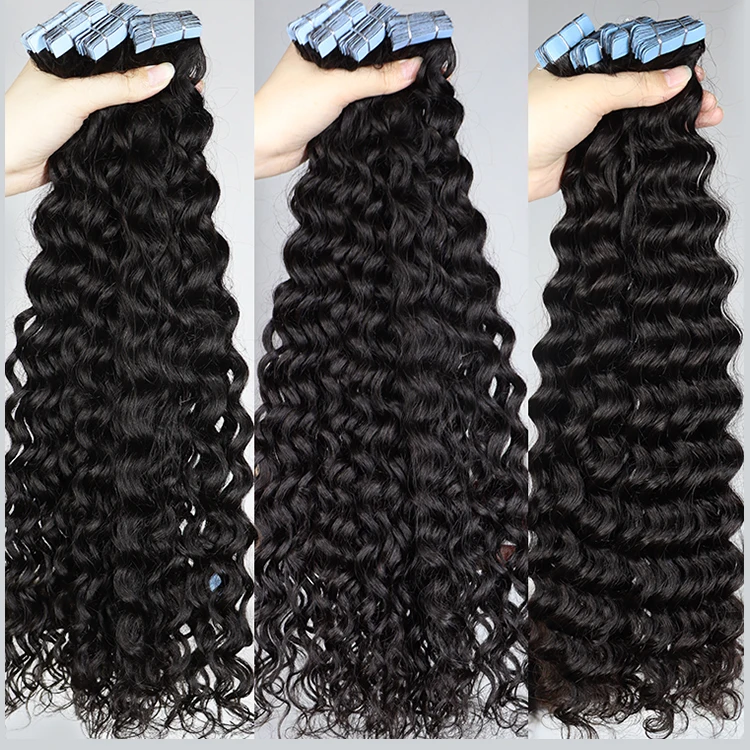 Vietnamese raw hair Tape in Hair Extensions kinky straight tape in human hair extensions