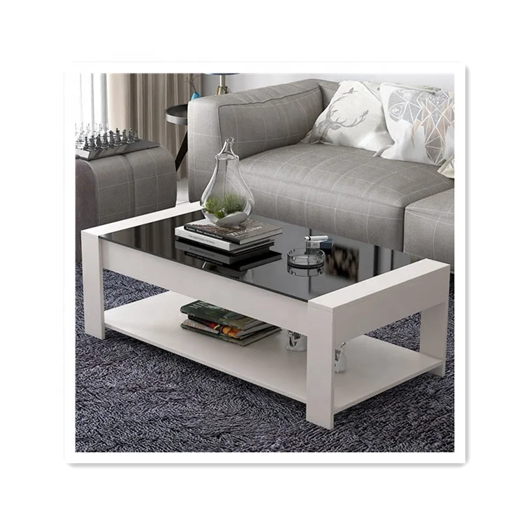 Wholesale Wooden home living room furniture set Show Case melamine laminated Display coffee table set