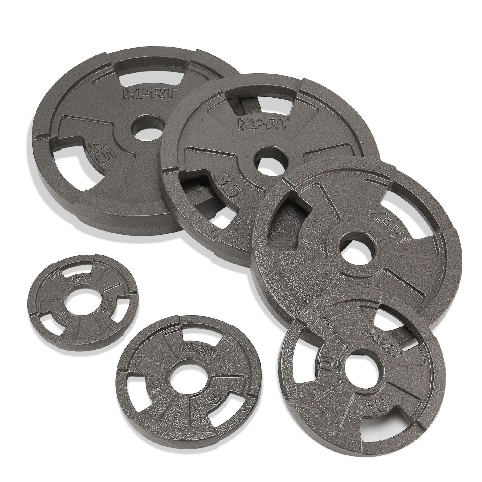 Wholesale Bodybuilding Fitness Durable Cast Iron weight Plates 2 inch 5kg metal Gym Equipment Powerlifting pound Weight Plates
