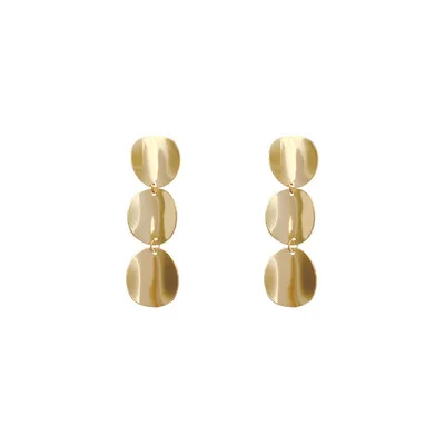  S925 silver needle female Design Earrings personalized European and American exaggerated sequins