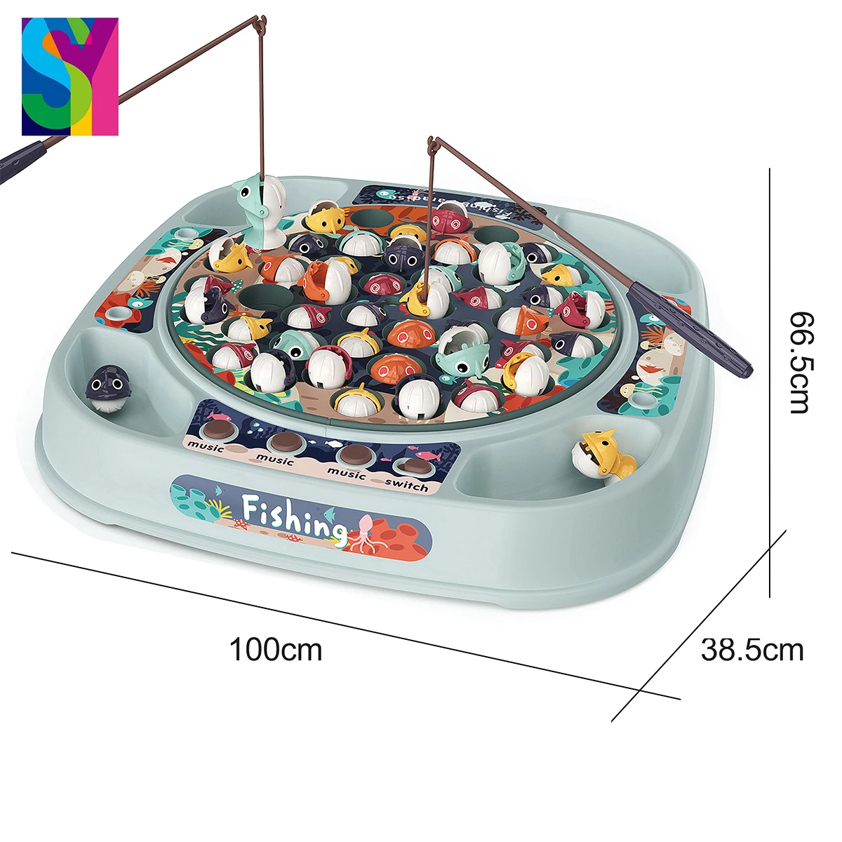SY Classical Fishing Game Kids Toy Two-player Fishing Battle Game Smart Preschool Toy Fishing Game