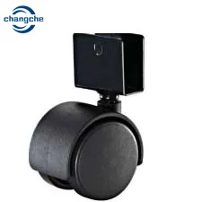 Rubber durable wheel swivel metal stem 2 inch caster wheels for furniture