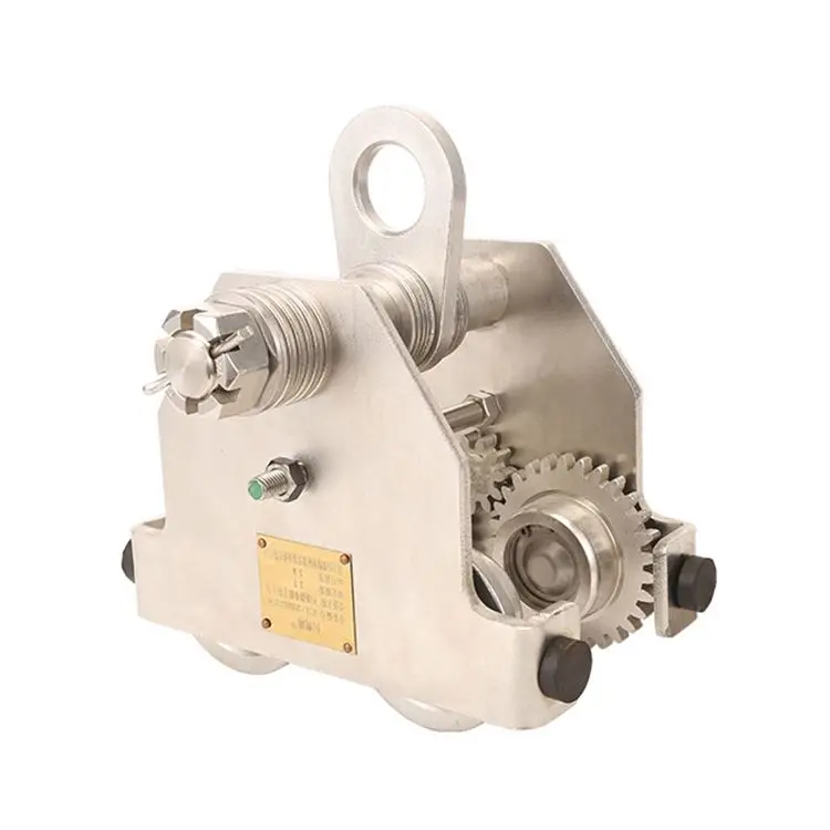 2020 New Products Easy operation plain top quality running Stainless Steel Geared Chain Trolley