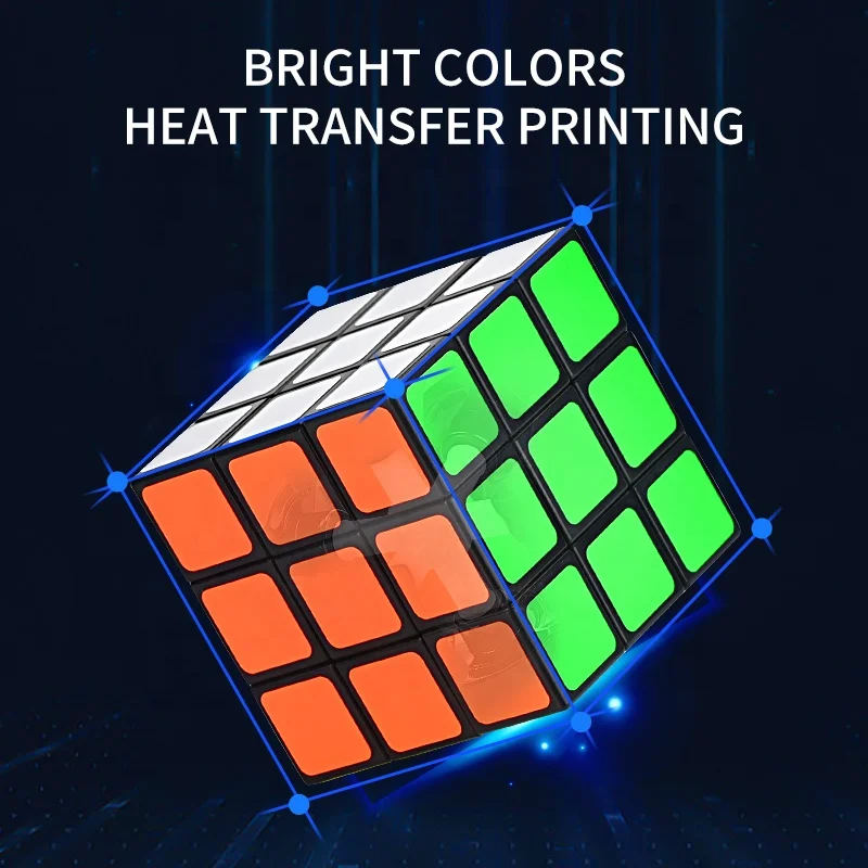 3x3x3 Black Bottom 3D Magic Cube Intelligent Beginner Cube Stress Relief Game Magic Cube Puzzle Toys For Kids And Adults