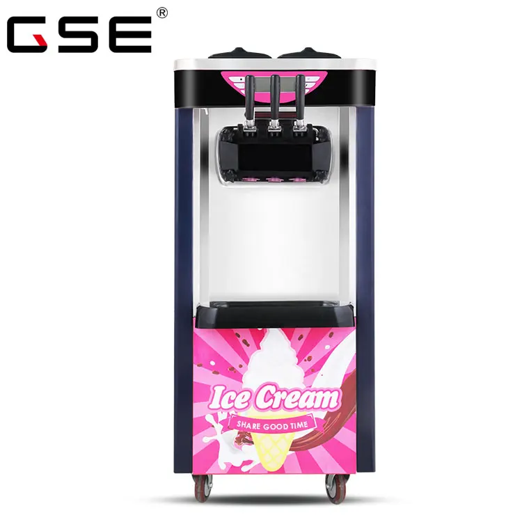 Commercial floor standing 3 flavor used soft ice cream maker vending machine model BJ208C