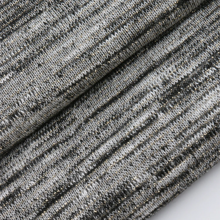 Polyester rayon spandex yarn dyed check brushed sweater tweed hacci spun knit fabric