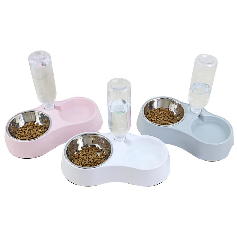 New Design Pet Bowl Multi function Dog Food Storage Smart Automatic Pet Feeder & drinker melamine Pet Food Bowls