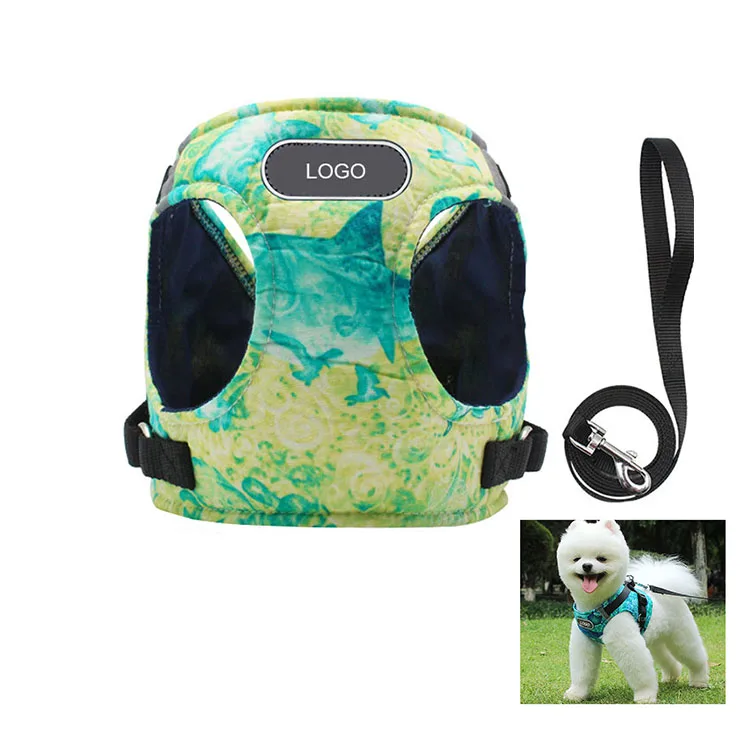 
Hot Sale Wholesale Supplies Navy Style Pet Strap Adjustable Fashionable Striped Soft Small Dog Harness Leash Custom Pet Harness 