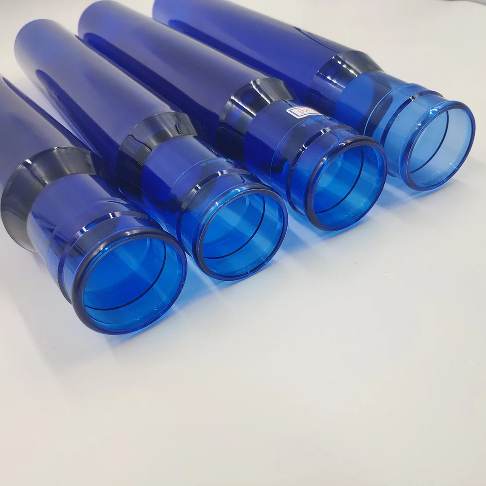 3 5 Gallon 700g 750g 55mm Screw Press Neck Blue Color Virgin Pet Preform For 18.9l 20l Water Bottles