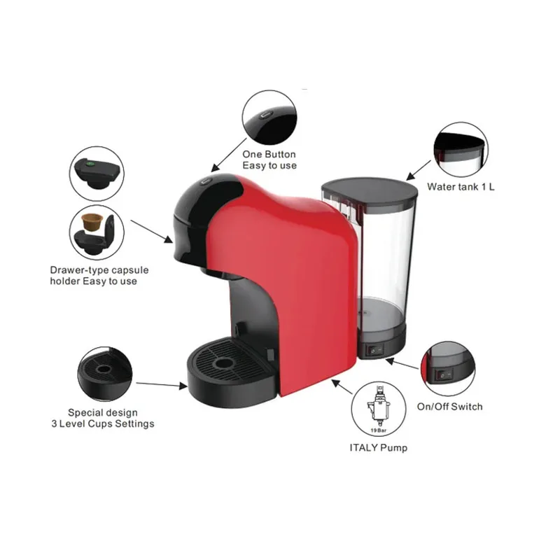 household automatic built in NS coffee manual maker multi capsule coffee machine