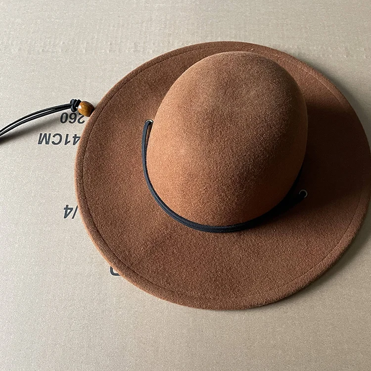 Wholesale Oval Top Style 100% Australian Wool Felt Fedora Hat