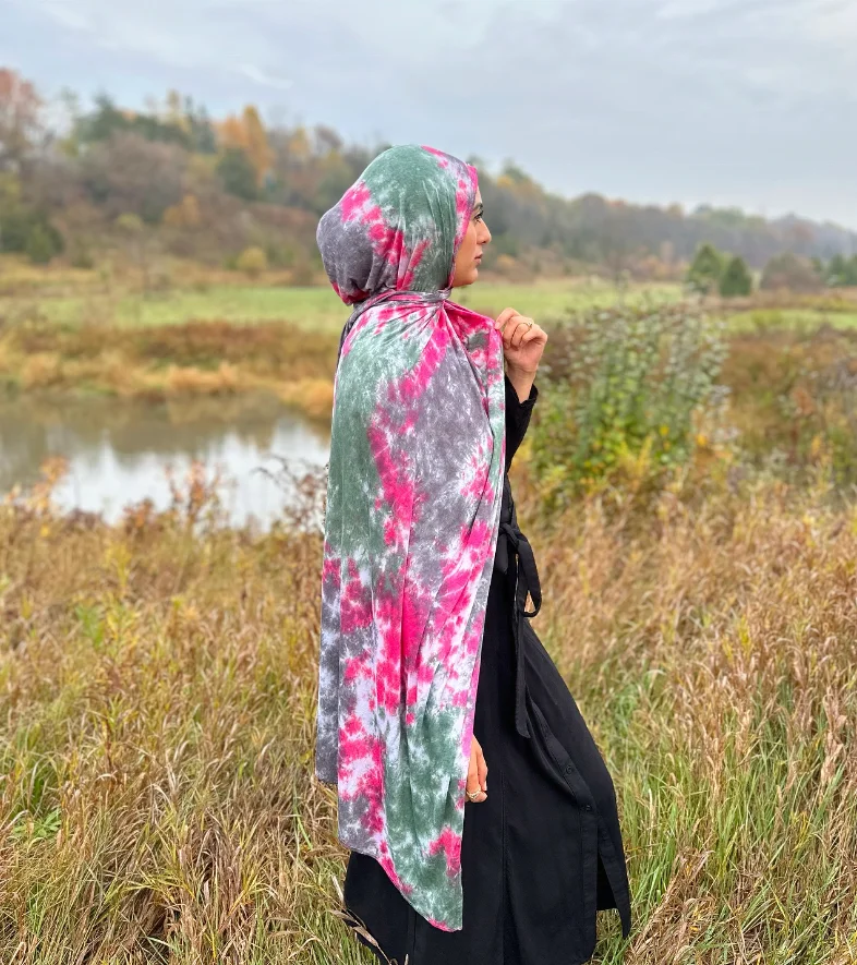 2024 new latest fashionable print modal  tie dye cotton modal hijab beautiful cotton viscose hijab