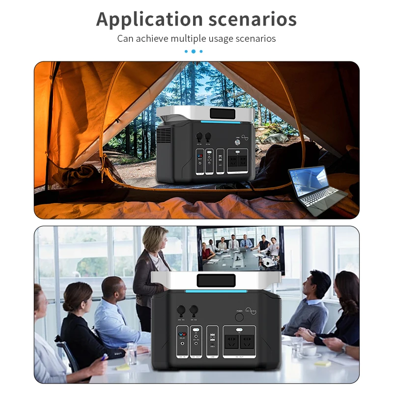 1000W 1200W 1500W Home Energy Storage Outdoor Emergency Energy Storage Power Portable with Rechargeable Lighting