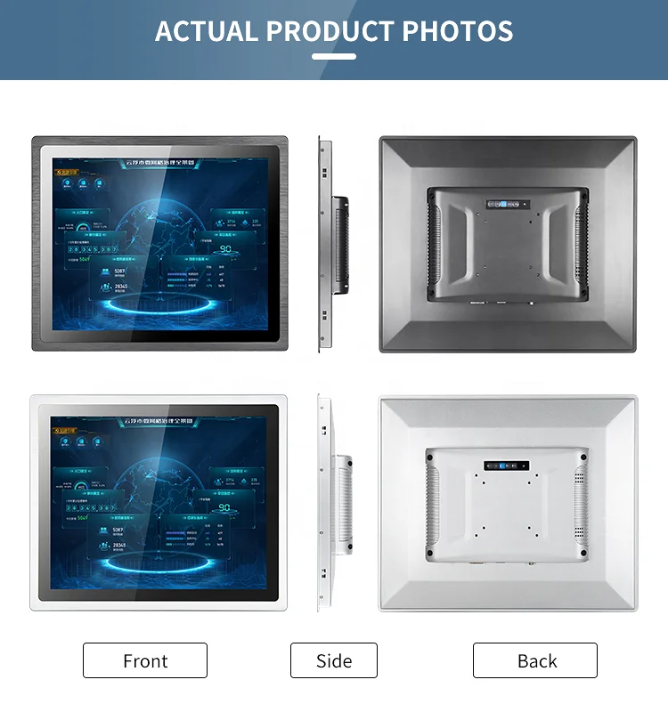 7 12.1 18.5 inch 4:3 16:9 Ratio Panel Mount IP65 Flat Capacitive/Resistive Industrial Touchscreen Lcd Monitor for Kiosk