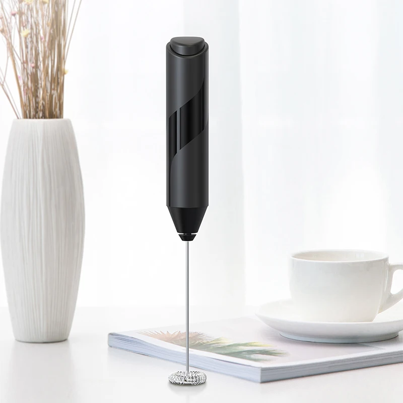 SIYUE Black Coffee Frother Food Grade CNC304 Stainless Steel Coffee Espresso Automatic Milk Blender Handheld Portable 9141