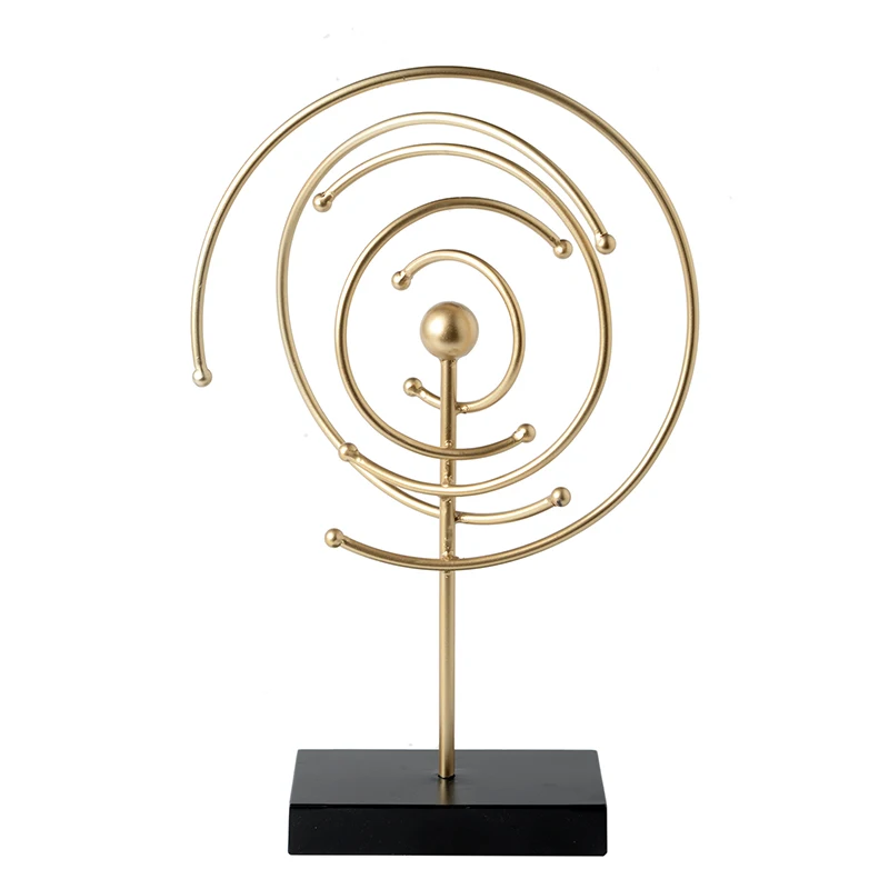 Mayco Tabletop Decorations Centerpiece Decorative Bands Gold Iron Metal Sculpture Modern Home Decor Accents