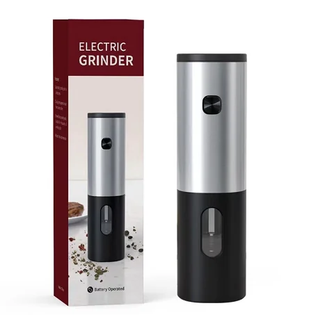 2022 New Design Battery Operated Electric Salt And Pepper Grinder Mill With LED Light
