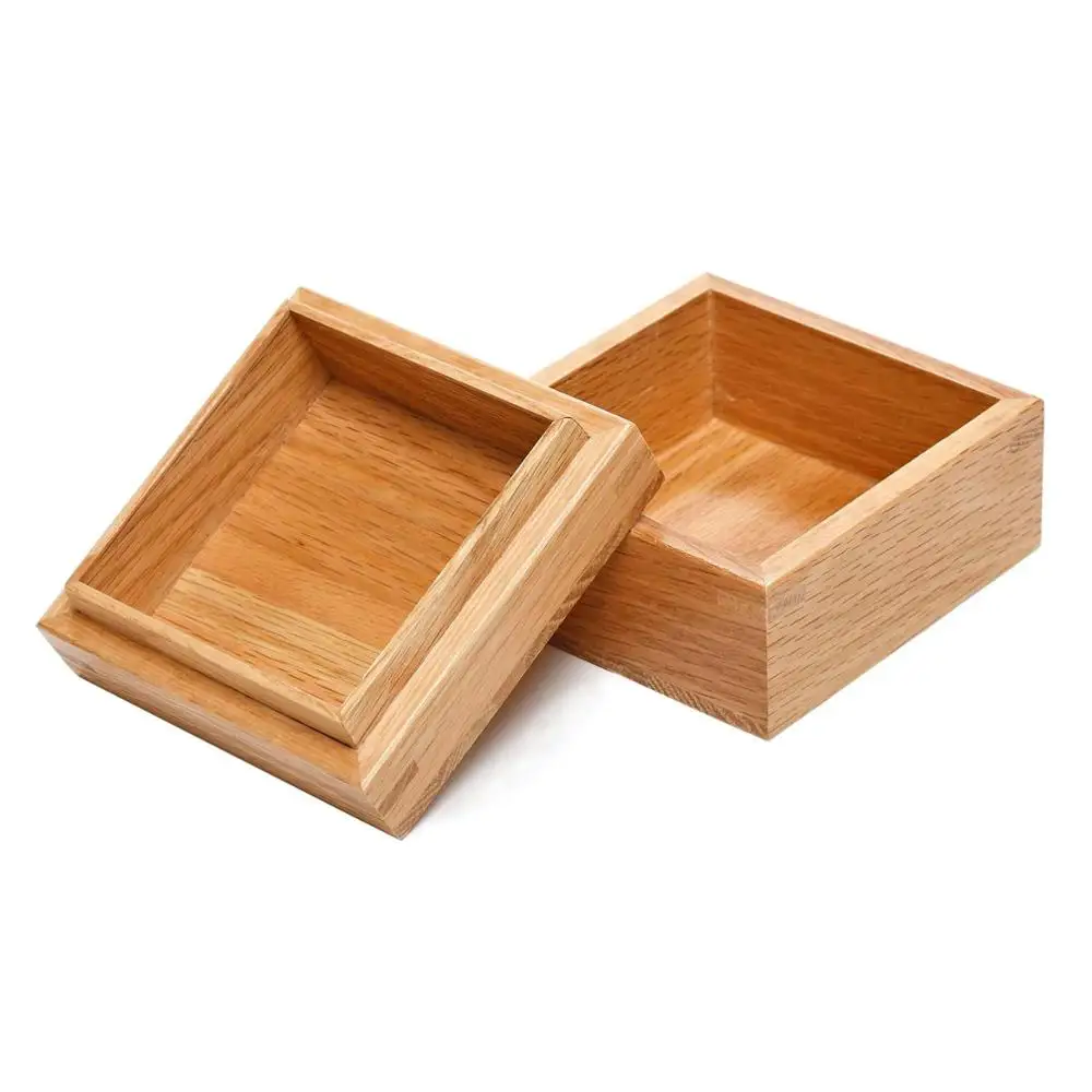 Natural Unfinished Wood Gift Packaging Box With Lid