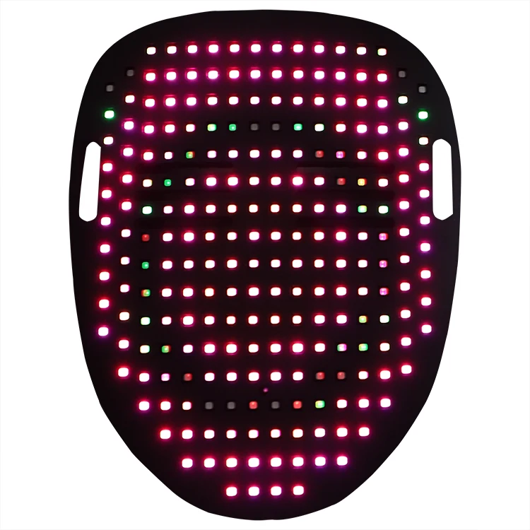 Hot Selling 0.5W Sound-Reacting LED Glowing Full Face Mask Economical Halloween and Party Masks