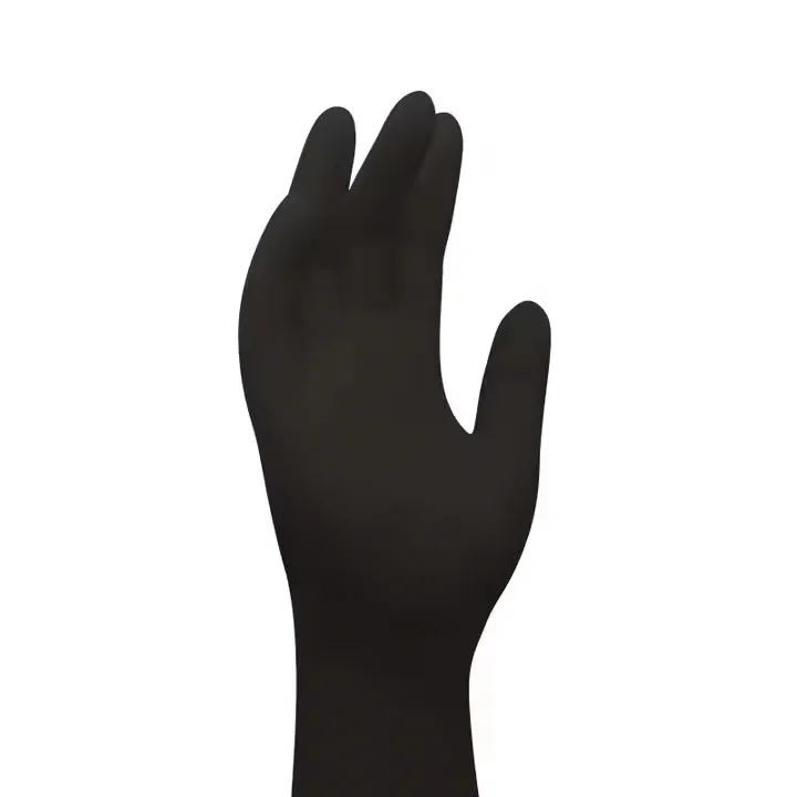 guantes de nitrilo Cheap black gloves disposable nitrile Box 4mil 6mil food disposal powder free nitrile gloves