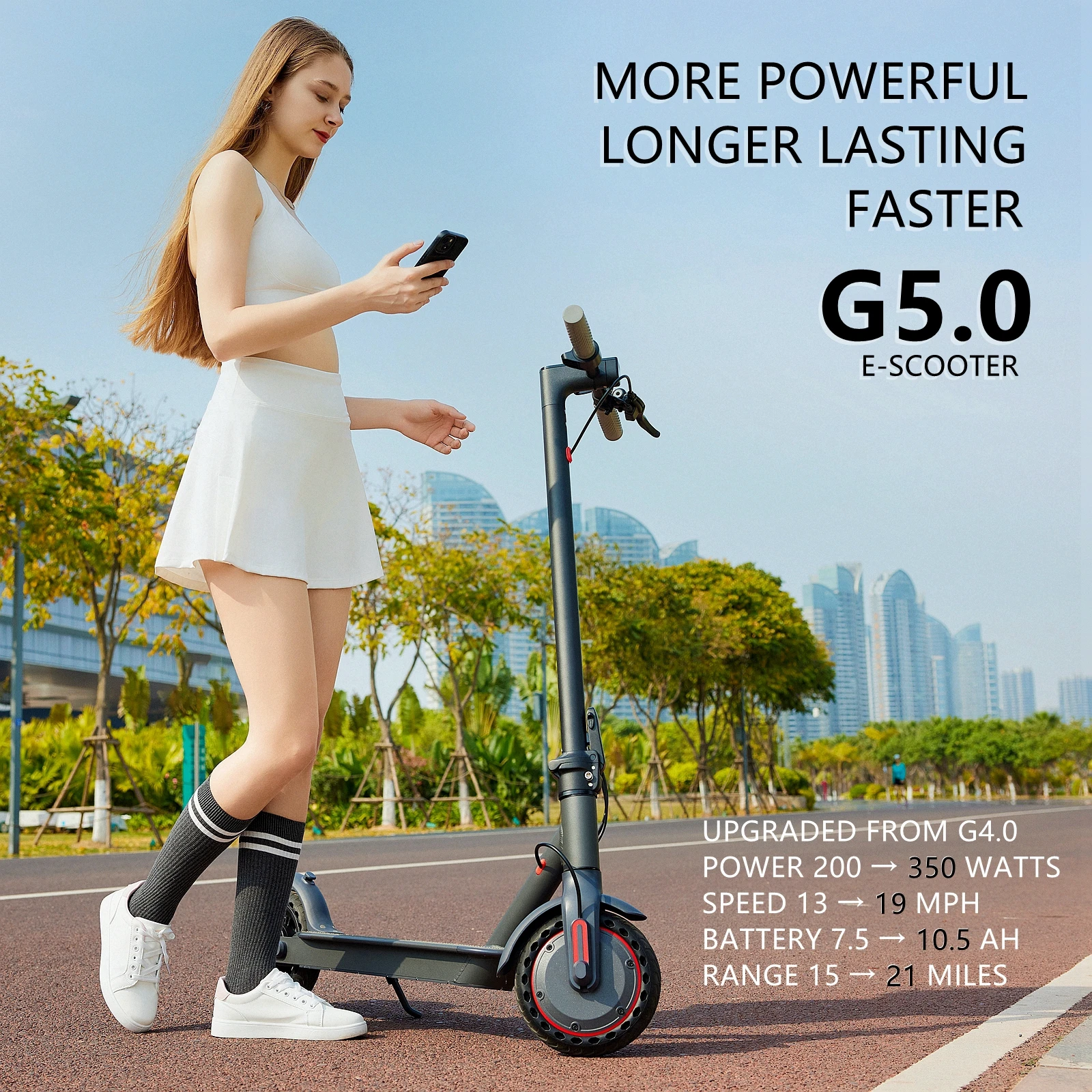 EU Warehouse Dropshipping 350W Motor 36V7.5Ah E-Scooter With Smart APP Foldable Adult Electric Scooter