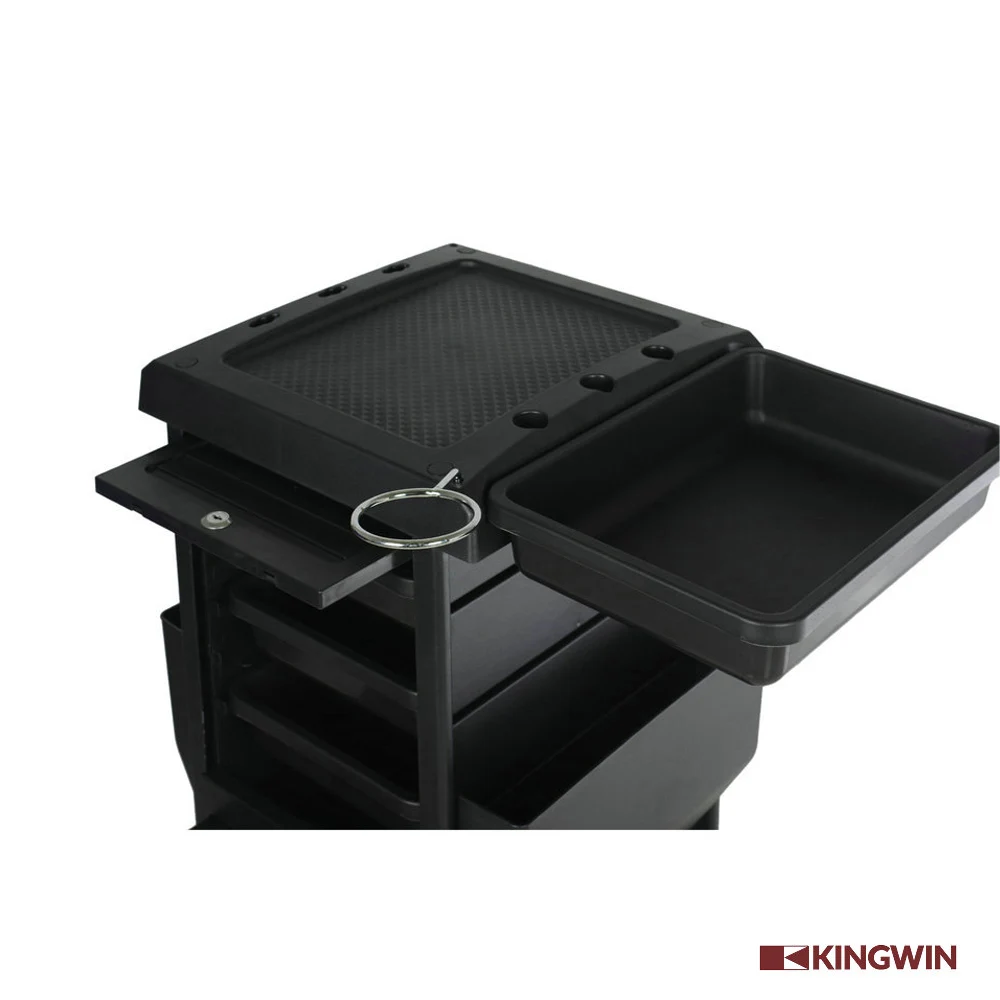 Kingwin Black Lockable Hair Salon Trolley