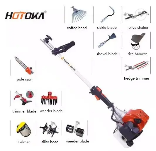 Hot Sale Professional 52cc Hedge Trimmer Multi-Function Garden Tools with Single Cylinder Straight Shaft 51.7cc Displacement