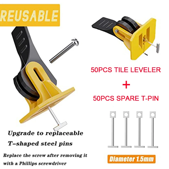 100pcs tile leveler adjuster flat wide selection t-type tile leveling system for ceramic