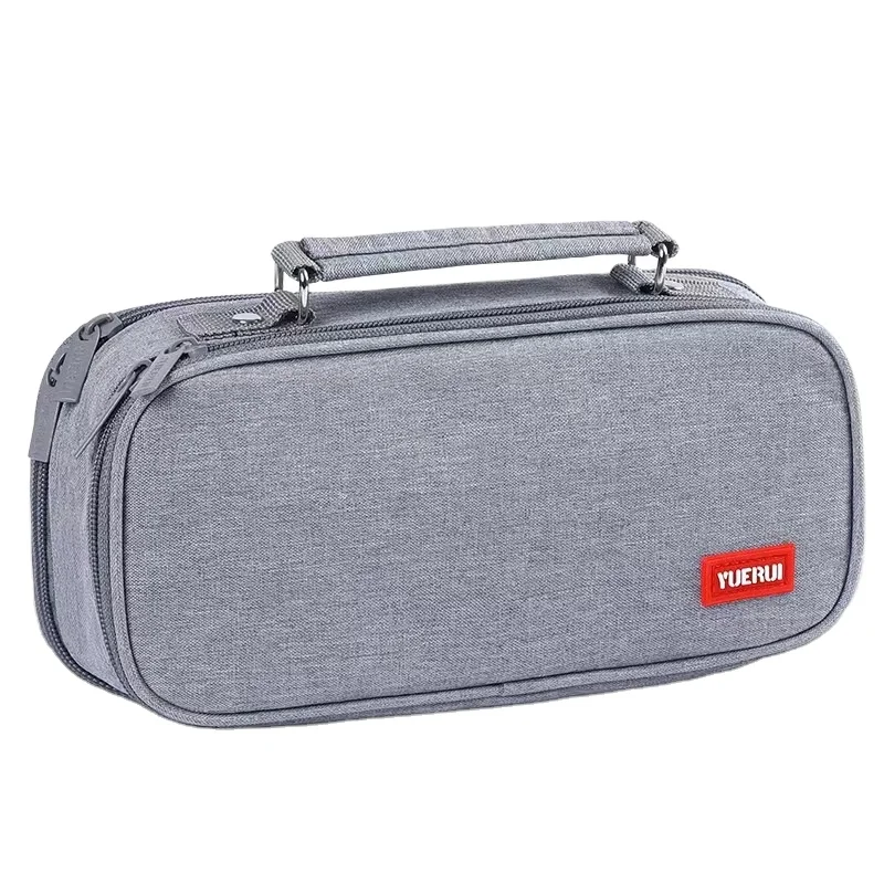 Wholesale large capacity canvas multi-layer pencil bags multi-functional pencil bags for students