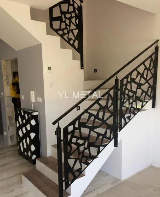 Y L Modern Design Staircase Laser Cut Plate Aluminum Balustrade Fence Handrail Terrace Balcony Railing